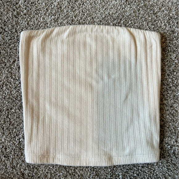 American eagle tan ribbed strapless top - Picture 1 of 3